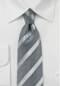 Cravatta da uomo con design a righe, grigio