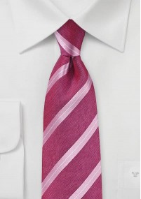 Cravatta righe rosa fucsia