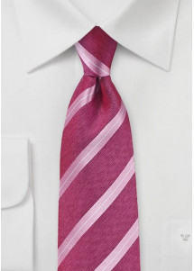 Cravatta righe rosa fucsia