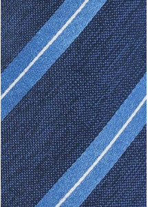 Herrenkrawatte Streifenmuster royalblau