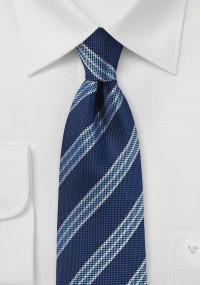 Cravatta righe blu grigio
