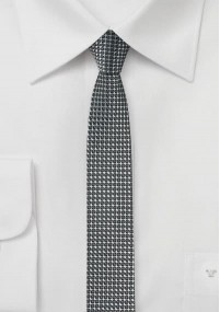 Cravatta sottile puntini argento