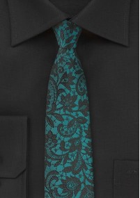 Cravatta turchese floreale