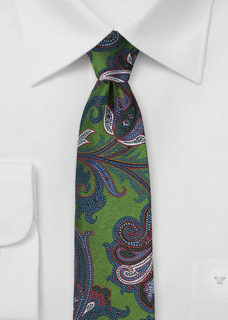 Cravatta paisley verde