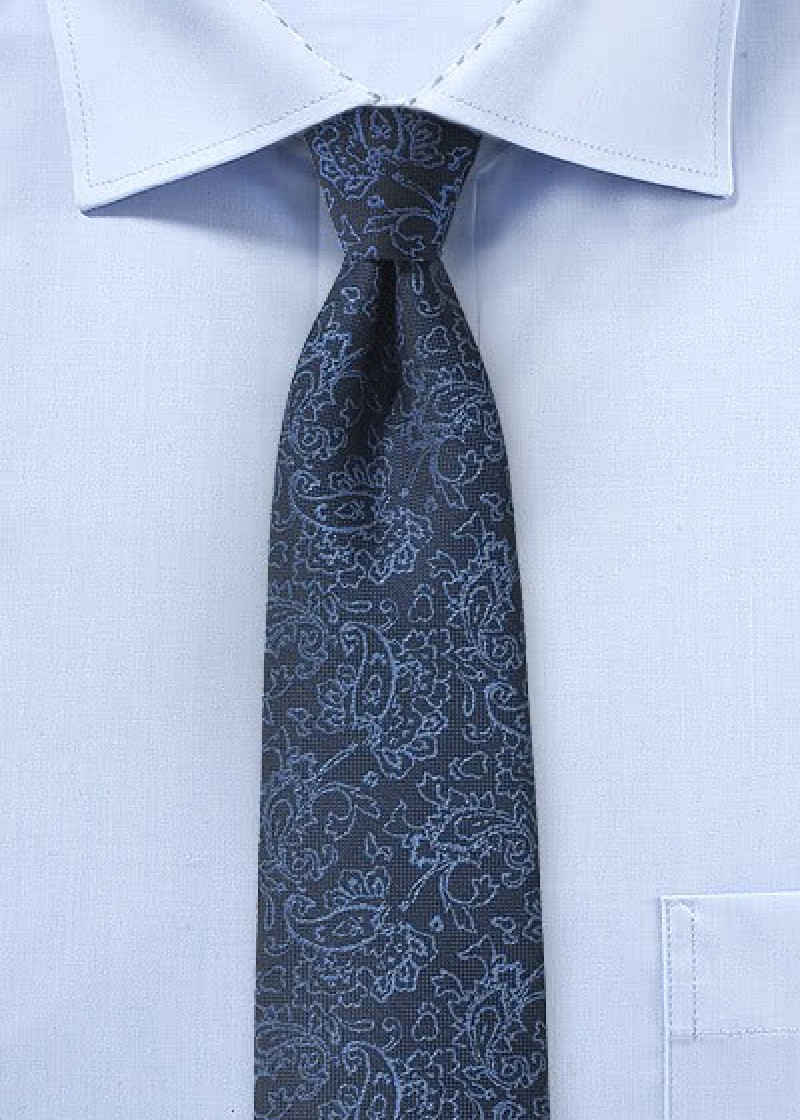 Cravatta blu paisley
