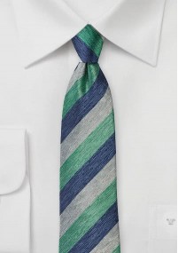 Cravatta righe blu verde