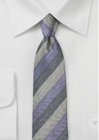 Cravatta righe grigio lilla