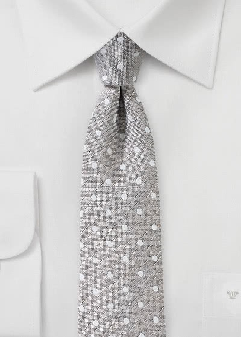 Cravatta bianco argento