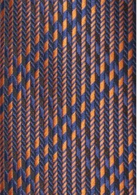 Krawatte Streifendesign orange nachtblau
