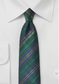 Cravatta quadri verde blu
