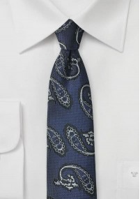 Cravatta con motivo a goccia in blu