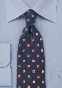 Blümchenmuster-Krawatte  für Kinder nachtblau