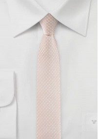 Cravatta sottile rosa pois