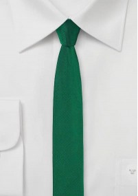 Cravatta extra stretta verde abete