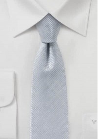 Cravatta struttura a righe grigio chiaro