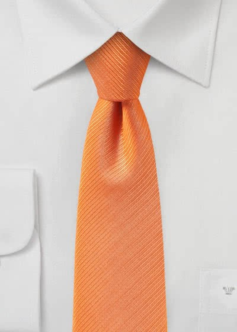 Cravatta a righe struttura rame-arancio
