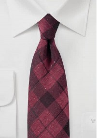 Cravatta motivo Glencheck rosso bordeaux...