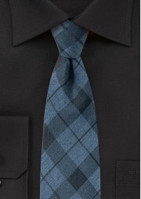 Cravatta con motivo Glencheck blu opaco e...