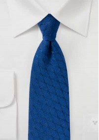 Cravatta onda diamanti blu con lana