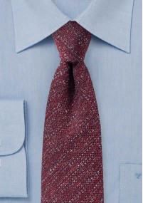 Cravatta da uomo in lana rosso ciliegia