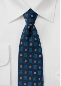 Cravatta Lana Cuboid navy