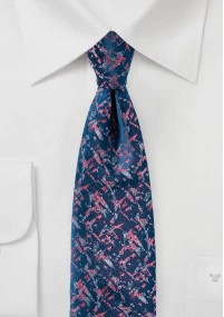 Cravatta business con motivo astratto blu...