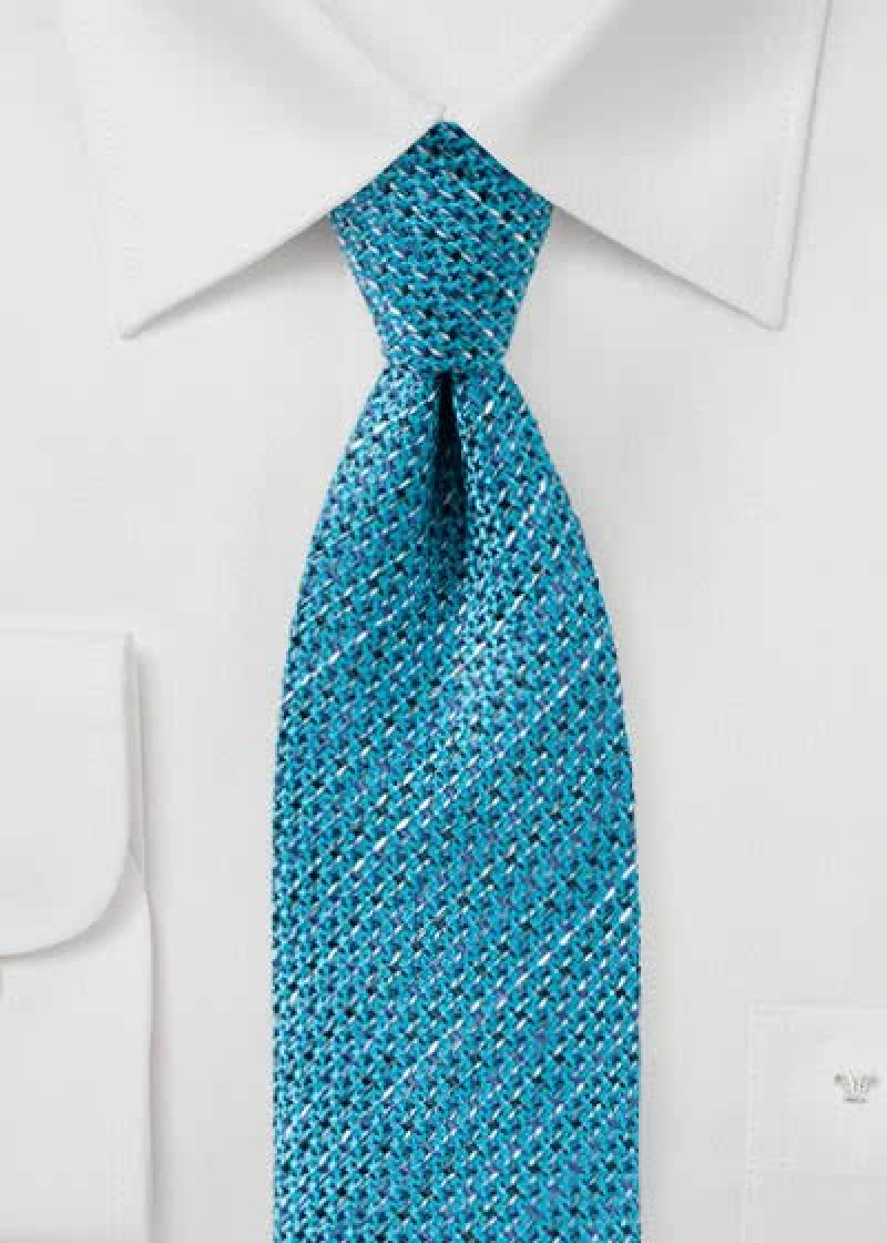 Cravatta struttura blu turchese