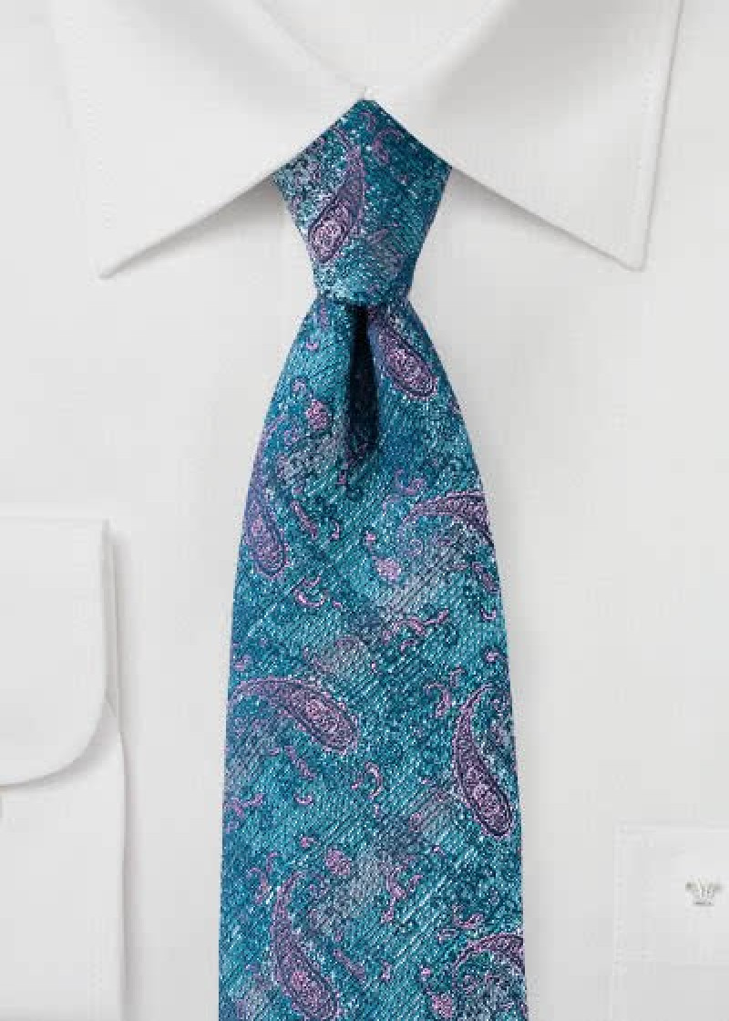 Cravatta business con motivo paisley marmorizzato