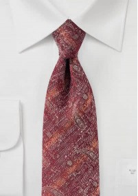 Cravatta business rosso paisley...