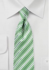 Cravatta in cotone con motivo a righe...