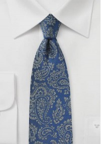 Cravatta con motivo Paisley blu reale