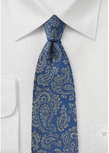 Cravatta con motivo Paisley blu reale