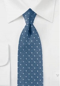 Cravatta business a pois blu notte