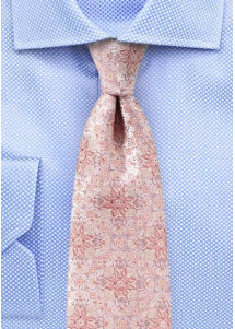 Cravatta uomo design floreale rosa