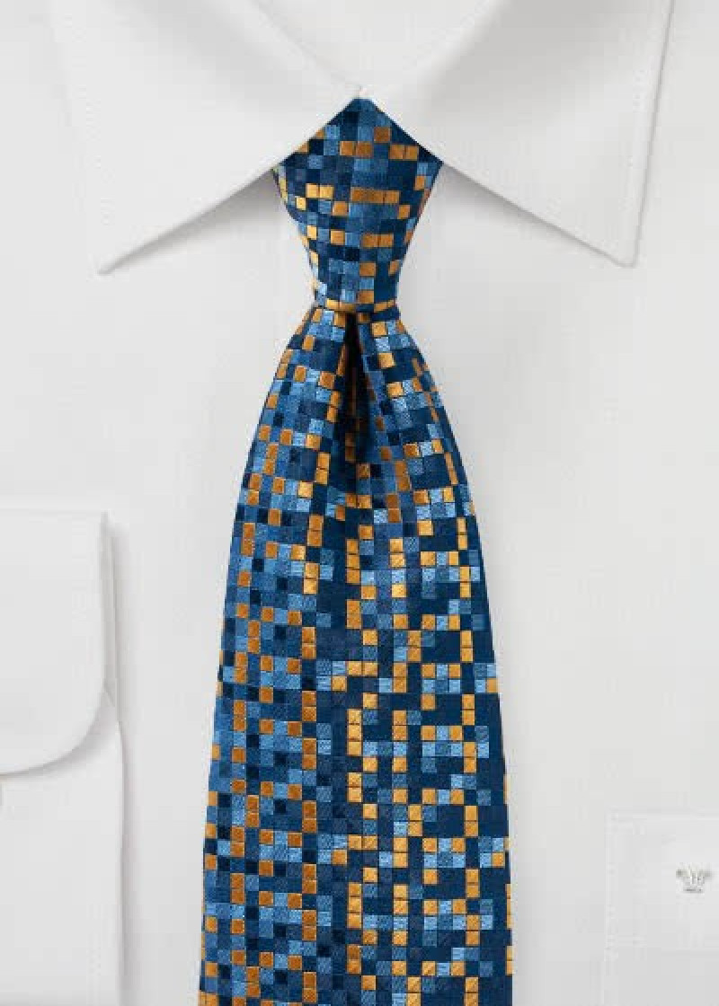 Scatola di cravatte da uomo Strutture blu scuro