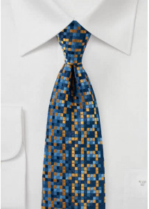 Scatola di cravatte da uomo Strutture blu...