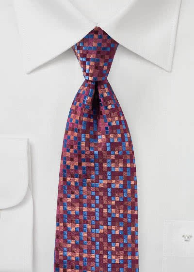 Cravatta a scatola modello Bordeaux Rosso Ultra