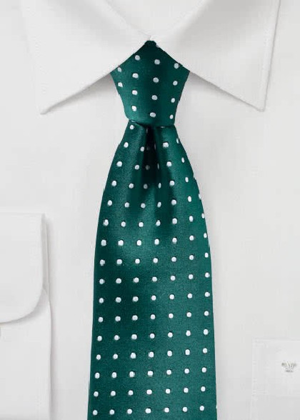 Businesskrawatte Punkt-Pattern flaschengrün