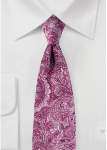 Cravatta business Lively Paisley magenta