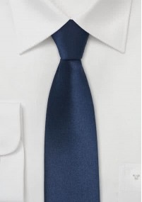 Cravatta sottile blu scuro