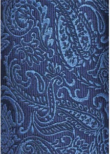 Markante Krawatte Paisley-Muster royal hellblau