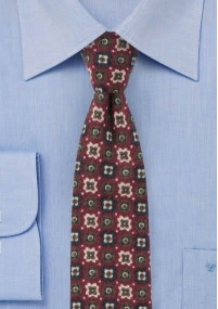 Krawatte Ornamenturen bordeaux