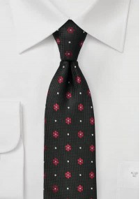 Cravatta business con fiori testurizzati,...