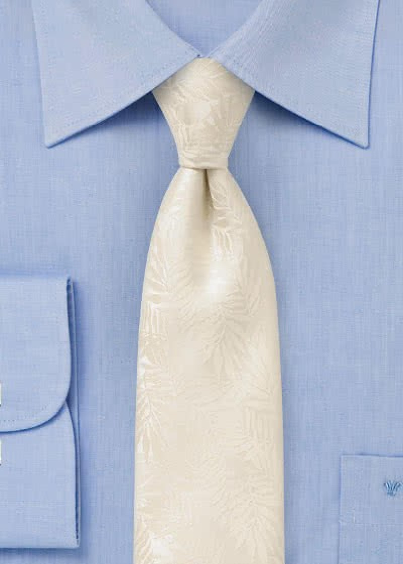 Cravatta Business Felce Struttura Avorio