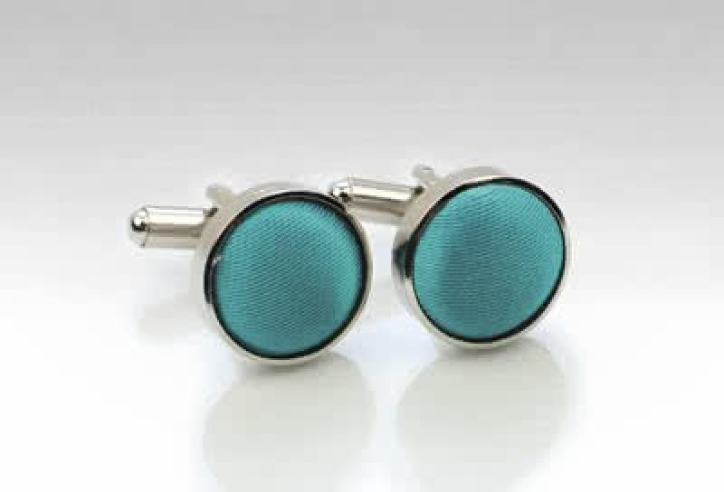 Gemelli in tessuto blu verde
