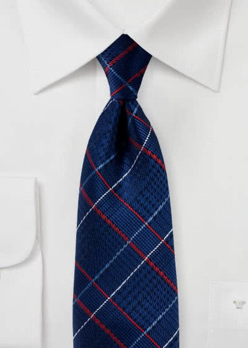 Cravatta Glencheck Design navy