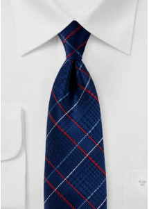 Cravatta Glencheck Design navy