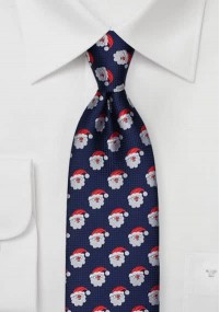 Cravatta business blu notte modello natalizio