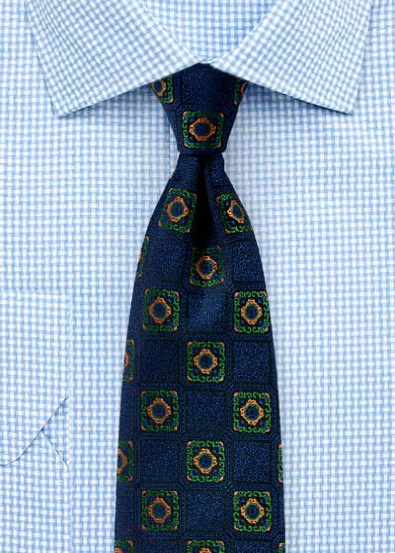 Emblemi di cravatte da uomo blu