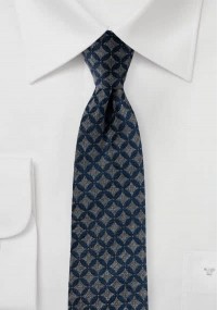 Stylische Krawatte graublau grau matt